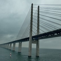 Under the large Helsingør bridge between Malmö and Copenhagen
